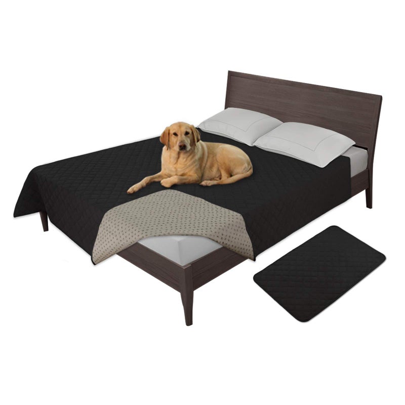Easy-Going 100% Waterproof Dog Bed Cover, Non-Slip Pet Blanket for Furniture, Washable Couch Cover, Repleasement Sofa Cover (96X82 in,Black) - Image 1